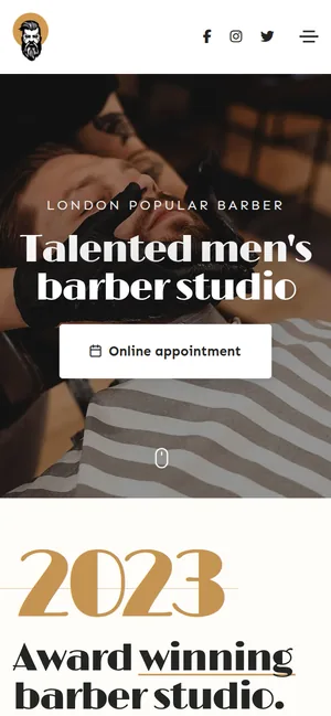 Barber Studio on mobile