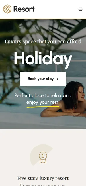 Resort on mobile
