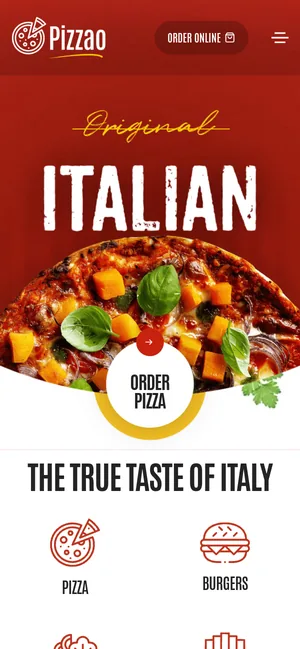 Pizzao on mobile